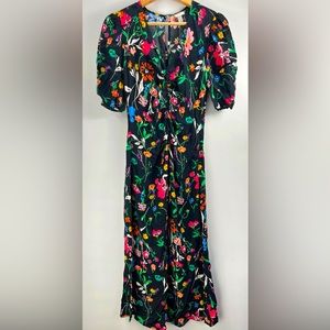 A New Day midi zip up floral dress xxl